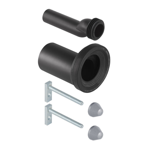 HDPE connection set with 1" (2.5cm) offset and mounting hardware (bowl installation kit)
