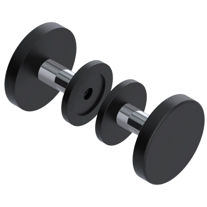 Rubinet Shower Door Knob (set) Matt Black