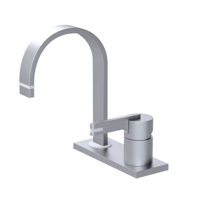 Rubinet 4" Centre Single Control Lav. Set (less drain) Satin Chrome