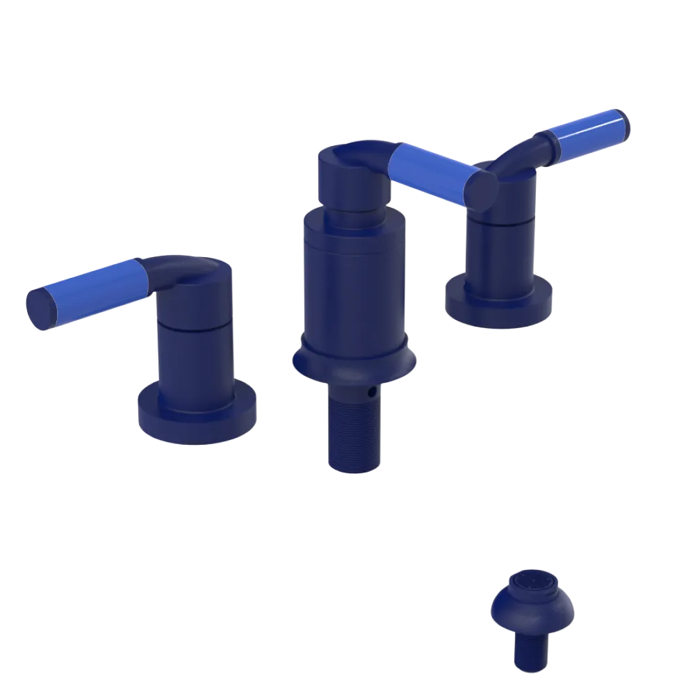 Rubinet Bidet Fitting with Spray, Diverter, and Vacuum Breaker (less drain) Midnight Blue
