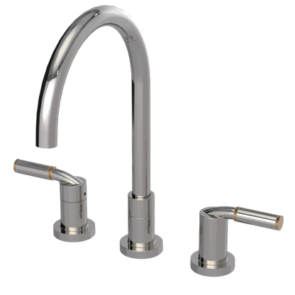 Rubinet Widespread Kitchen Set Polished Nickel