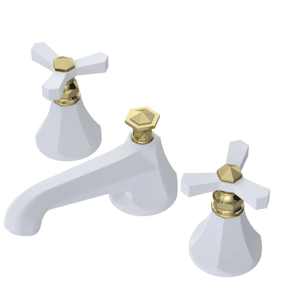 Rubinet Widespread Lav. Set. (less drain) Matt White