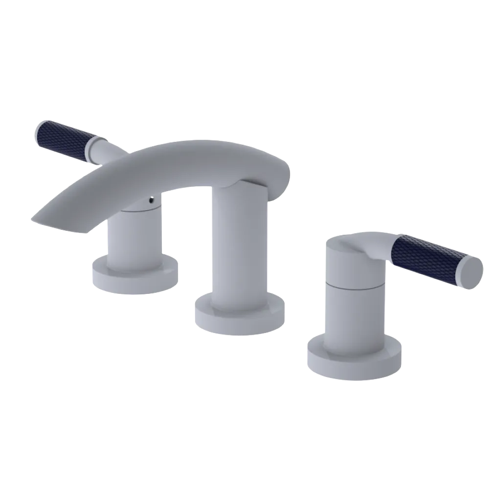 Rubinet Widespread Lav. Set. (less drain) Matt White