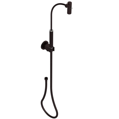 Rubinet Hand Held Shower Bidet with Extended Reach & Dual Function Spray Including Wall Bracket with Supply & Hose (Round) Oil Rubbed Bronze