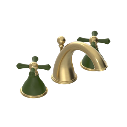 Rubinet Widespread Lav. Set. (less drain) Satin Brass