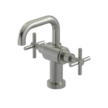 Rubinet Single Hole Dual Handle Lav. Set. (less drain) Satin Nickel