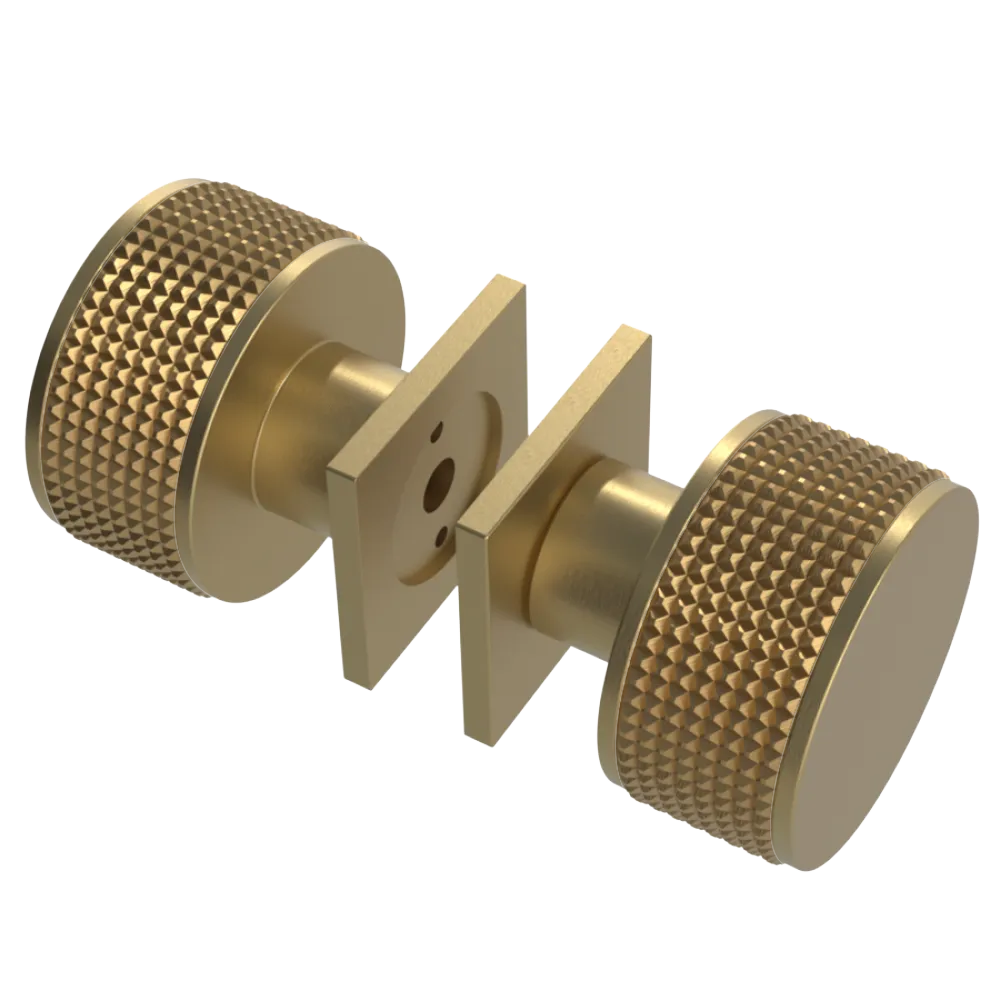 Rubinet Shower Door Knob (set) Satin Brass