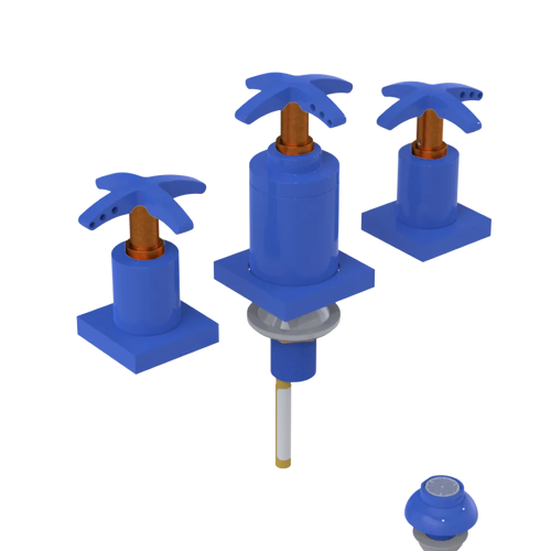 Rubinet Bidet Fitting with Spray, Diverter, and Vacuum Breaker (less drain) Blu Jean