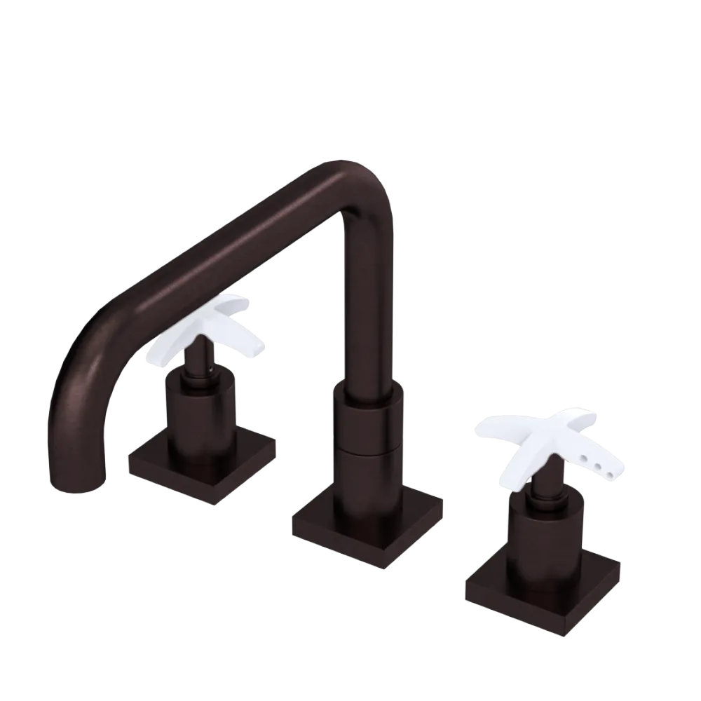 Rubinet Widespread Kitchen Set with Genesis Spout Oil Rubbed Bronze