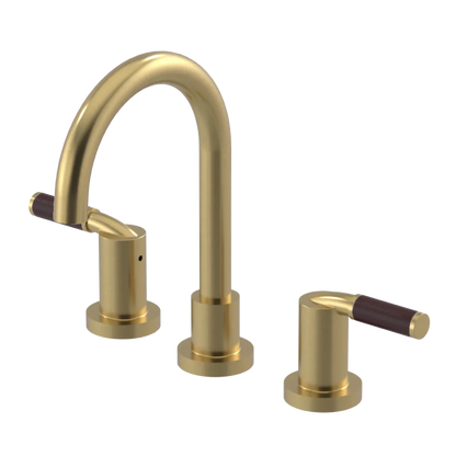 Rubinet Widespread Lav set (less drain) Satin Brass