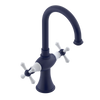 Rubinet Single Hole Dual Handle Lav. Set. (less drain) Midnight Blue