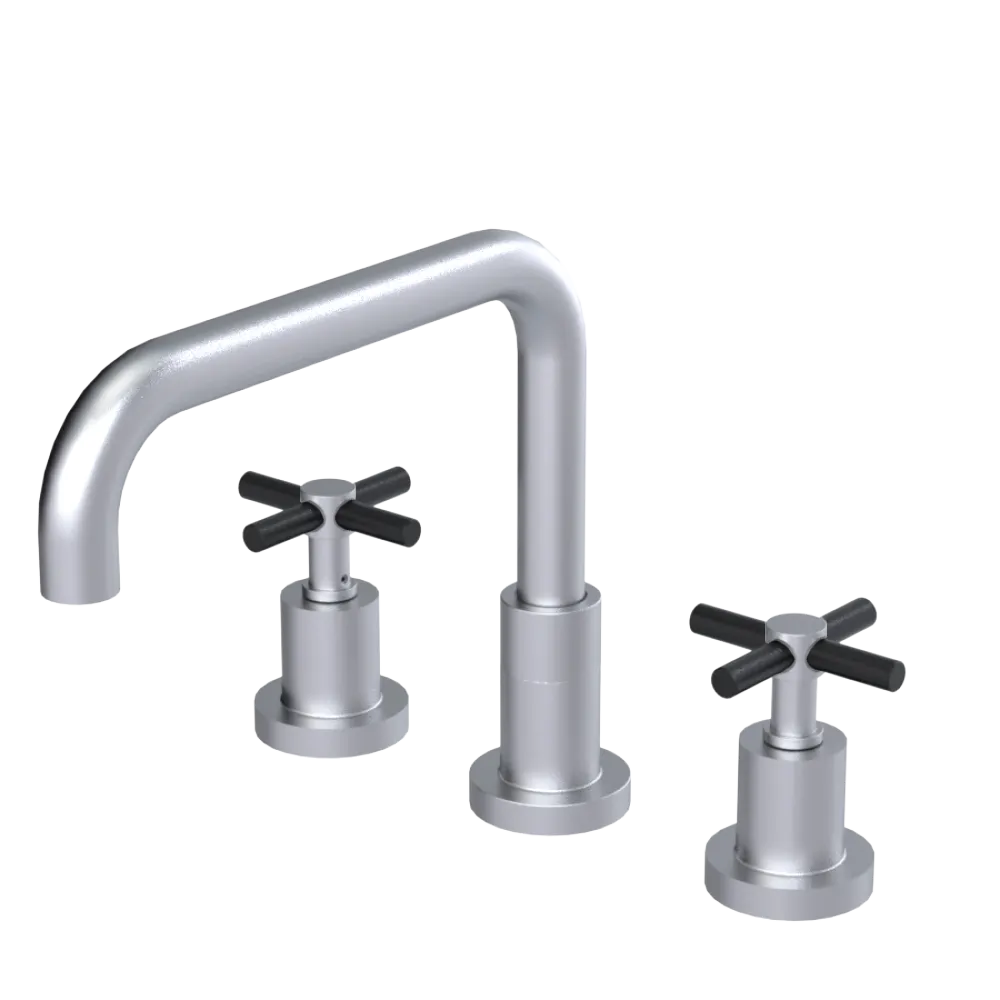 Rubinet Widespread Kitchen Set Satin Chrome