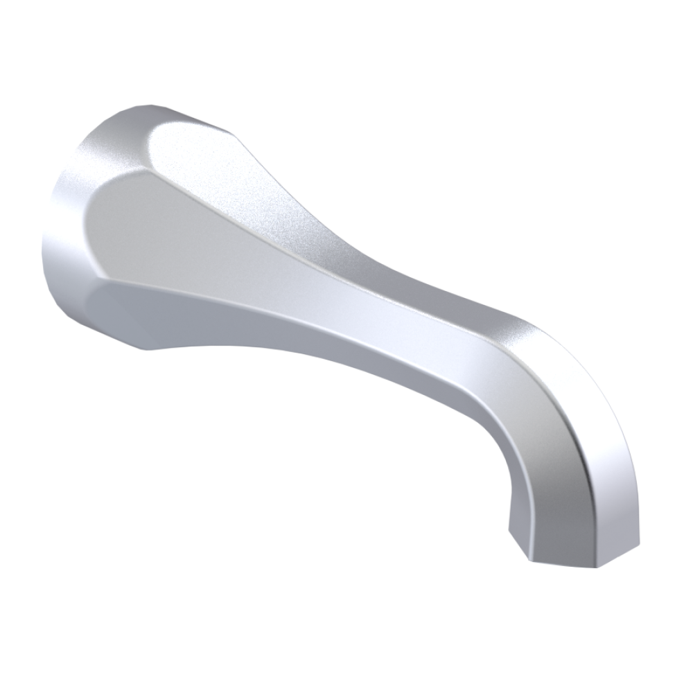 Rubinet Tub Filler Spout Wall Mount Satin Chrome