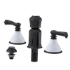 Rubinet Bidet Fitting with Spray, Diverter, and Vacum Breaker (Less Drain) Black