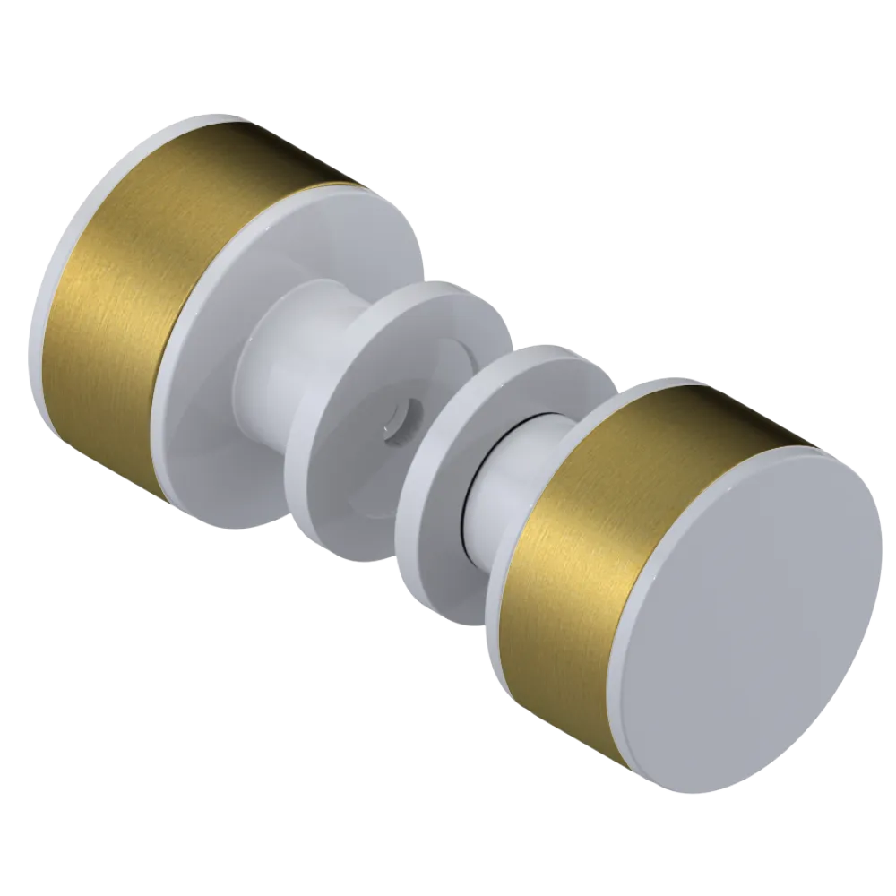 Rubinet Shower Door Knob (set) White