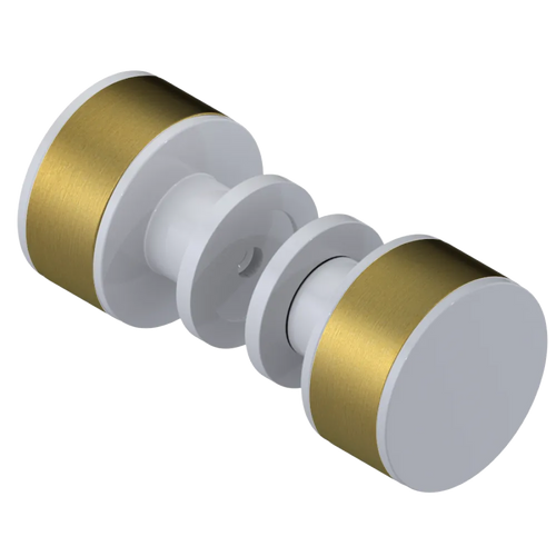 Rubinet Shower Door Knob (set) White
