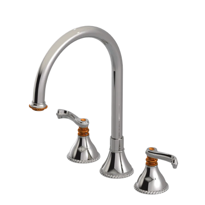 Rubinet Widespread Kitchen Set Polished Nickel