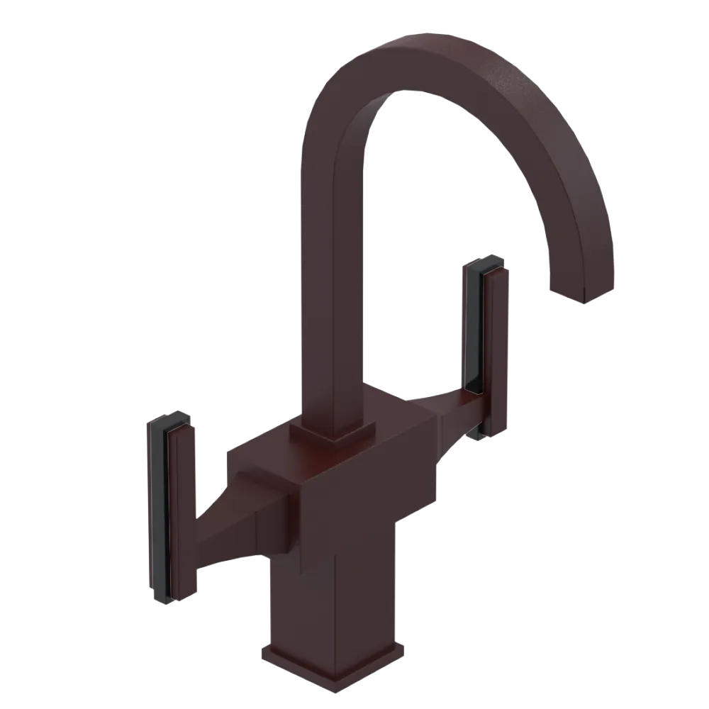 Rubinet Single Hole Dual Handle Lav. Set. (less drain) Bordeaux