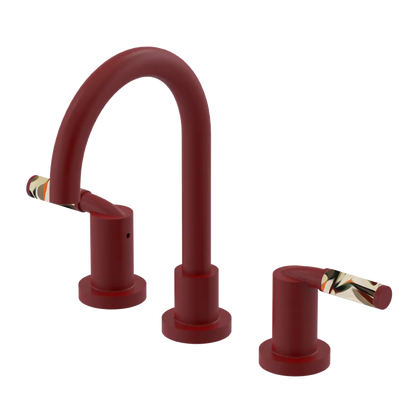 Rubinet Widespread Lav set (less drain) Maroon