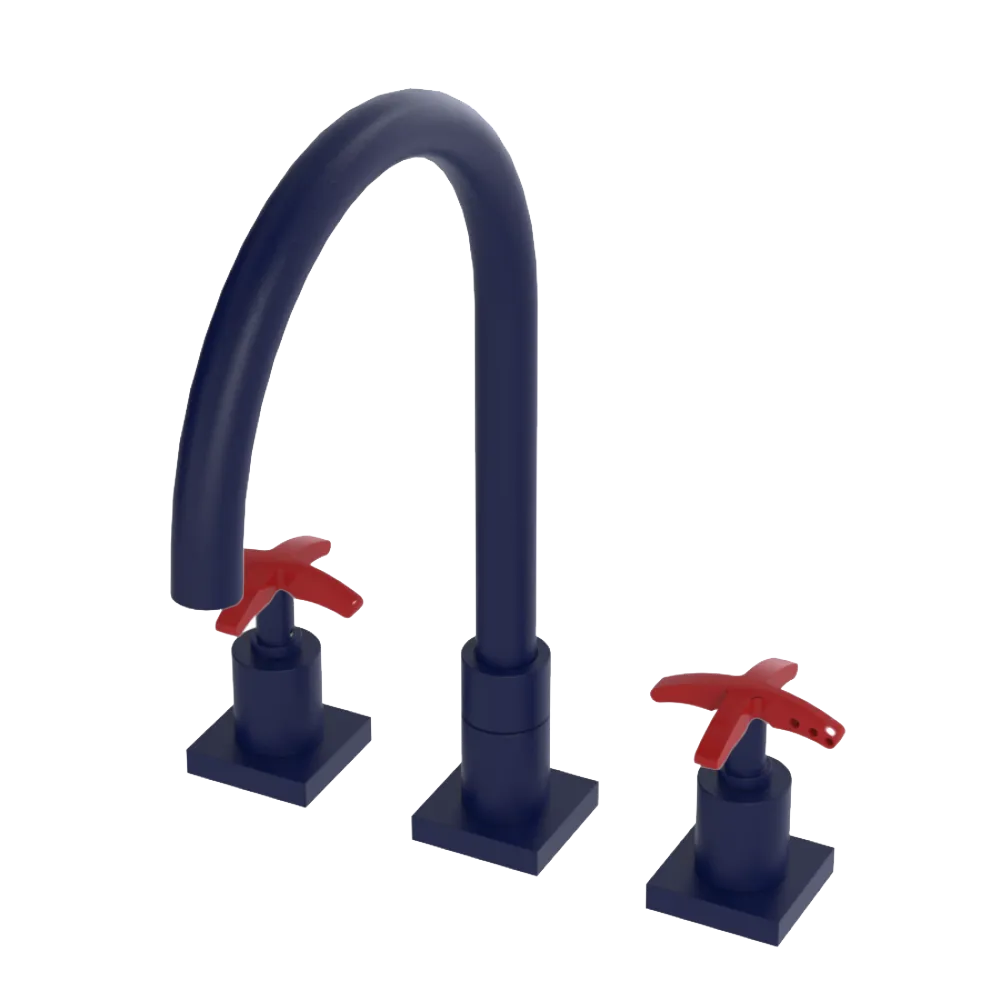 Rubinet Widespread Kitchen Set Midnight Blue