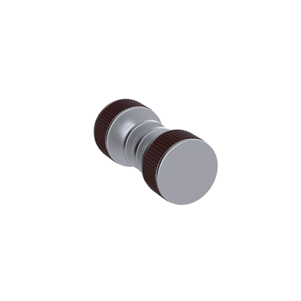 Rubinet Shower Door Knob (set) Satin Chrome