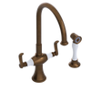 Rubinet Two Handle Single Hole Kitchen Set with Hand Spray Oil Rubbed Bronze