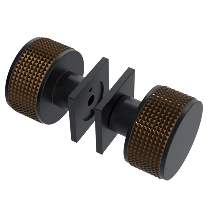 Rubinet Shower Door Knob (set) Matt Black