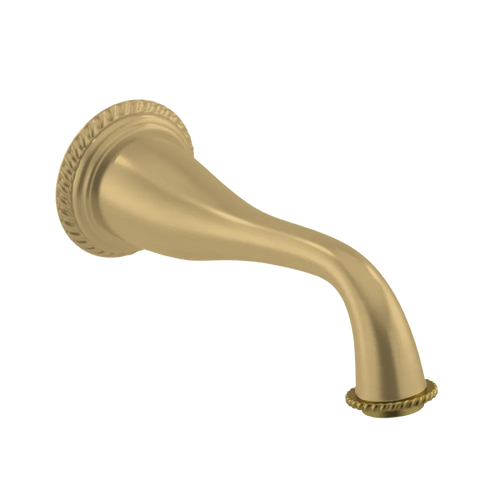 Rubinet Tub Filler Spout Wall Mount Satin Gold