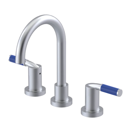 Rubinet Widespread Lav set (less drain) Satin Chrome