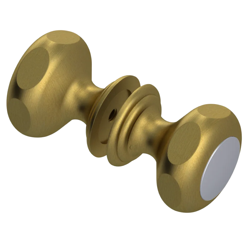 Rubinet Shower Door Knob (set) Antique Brass Matt
