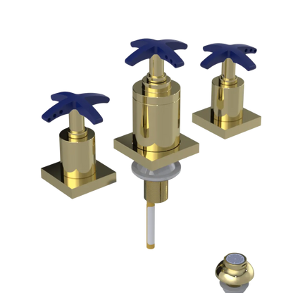 Rubinet Bidet Fitting with Spray, Diverter, and Vacuum Breaker (less drain) Gold