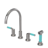 Rubinet Widespread Kitchen Set with Hand Spray Polished Nickel
