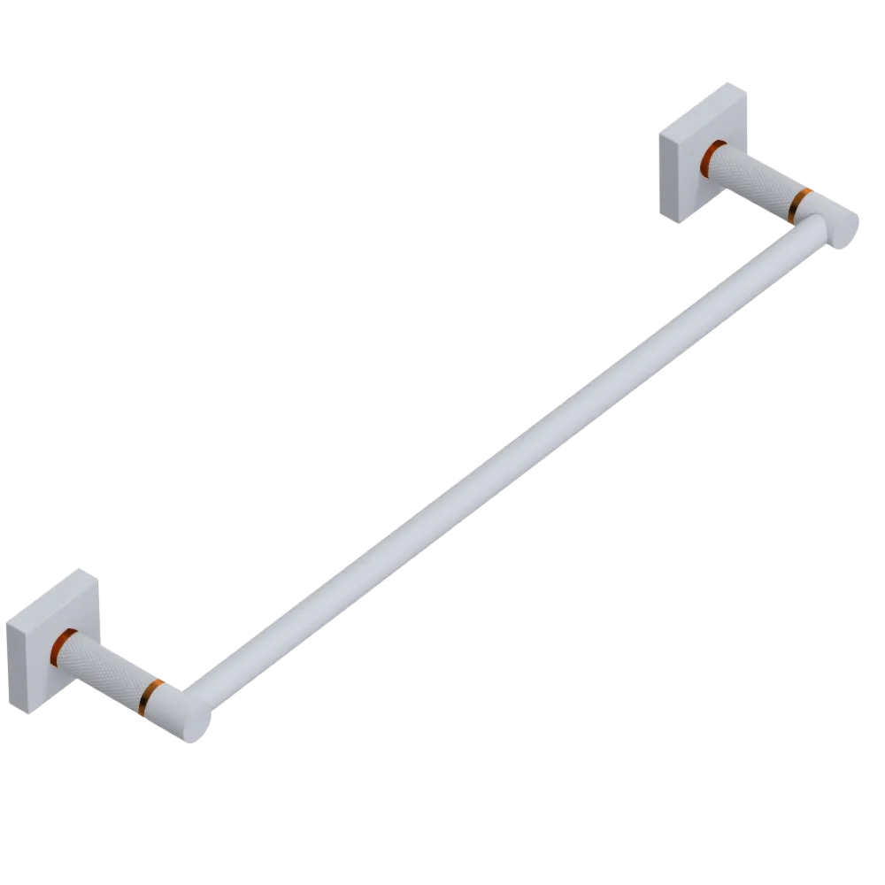 Rubinet 24" TOWEL BAR Matt White