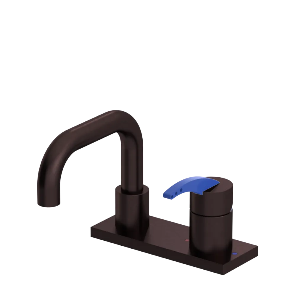 Rubinet 4" Centre Single Control Lav. Set. with Genesis spout (less drain) Oil Rubbed Bronze