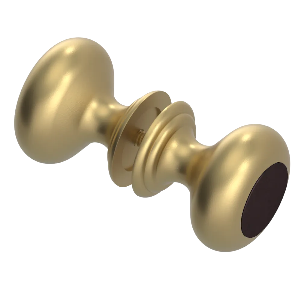 Rubinet Shower Door Knob (set) Satin Brass