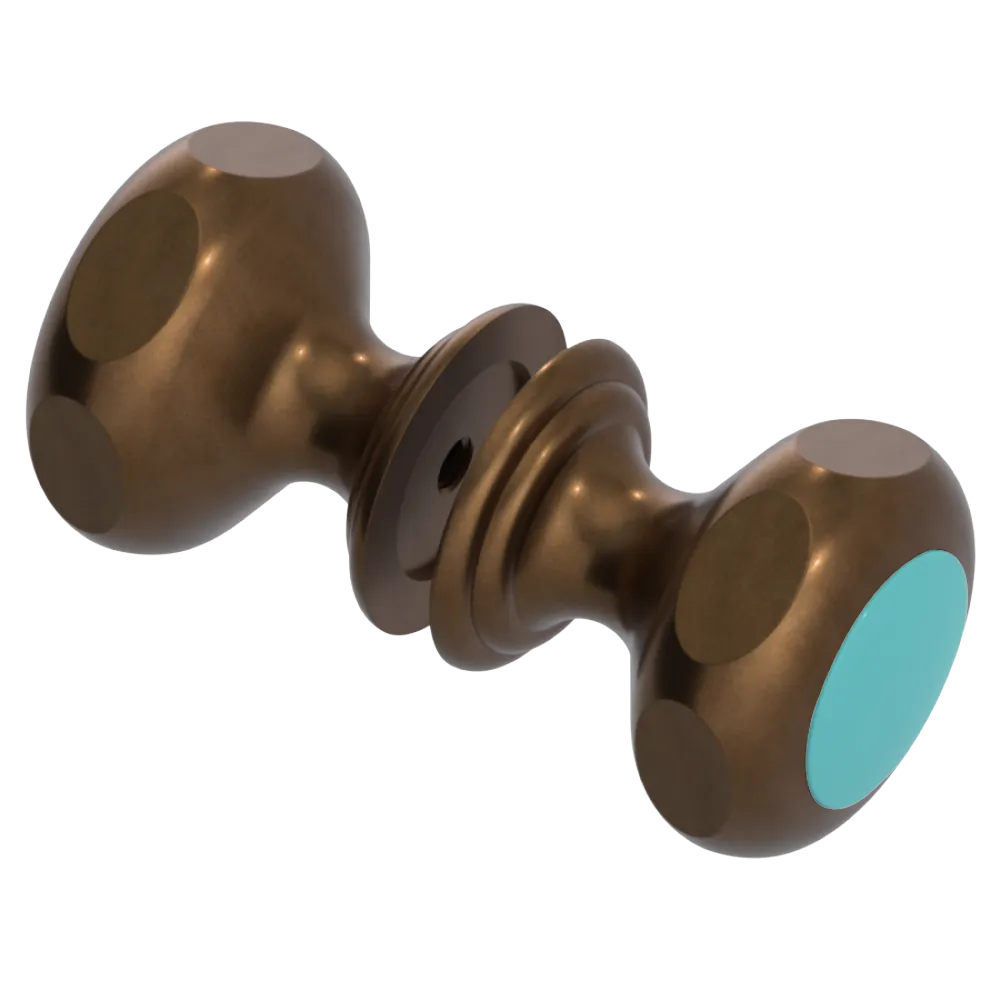 Rubinet Shower Door Knob (set) Tuscan Brass