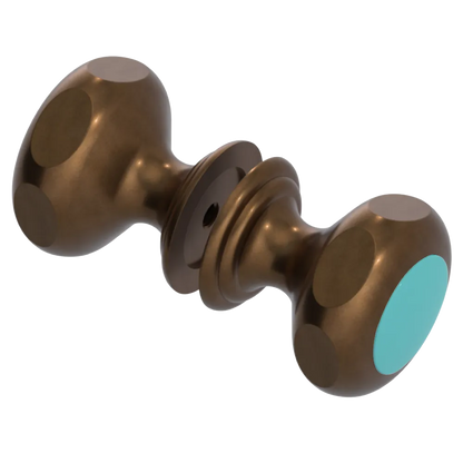 Rubinet Shower Door Knob (set) Tuscan Brass
