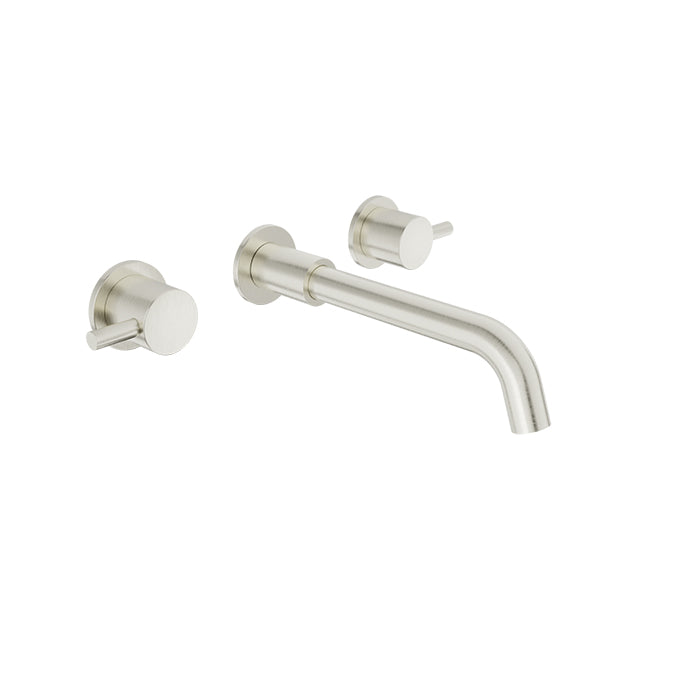 Baril Two handles wall-mounted lavatory faucet, drain not included