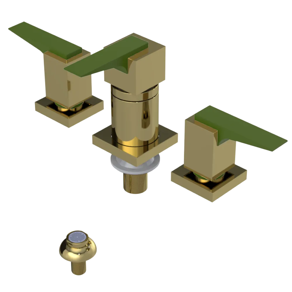 Rubinet Bidet Fitting with Spray, Diverter, and Vacuum Breaker (less drain) Bright Brass