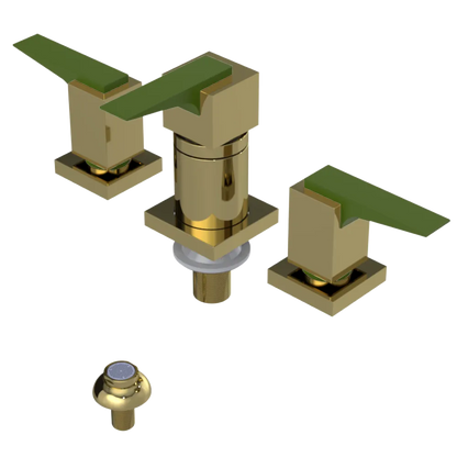 Rubinet Bidet Fitting with Spray, Diverter, and Vacuum Breaker (less drain) Bright Brass