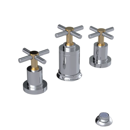 Rubinet Bidet Fitting with Spray, Diverter, and Vacuum Breaker (less drain) Chrome