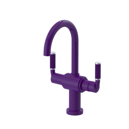 Rubinet Single Hole Dual Handle Lav. Set. (less drain) Purple Haze