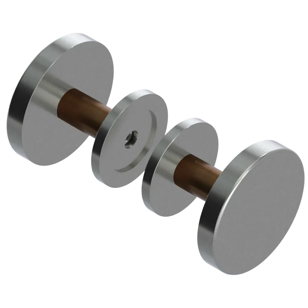 Rubinet Shower Door Knob (set) Satin Nickel
