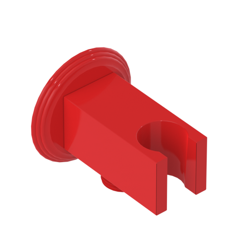 Rubinet Wall Bracket with Integral Supply with 1/2" NPT x 1/2" NPSM x 3" Nipple Red