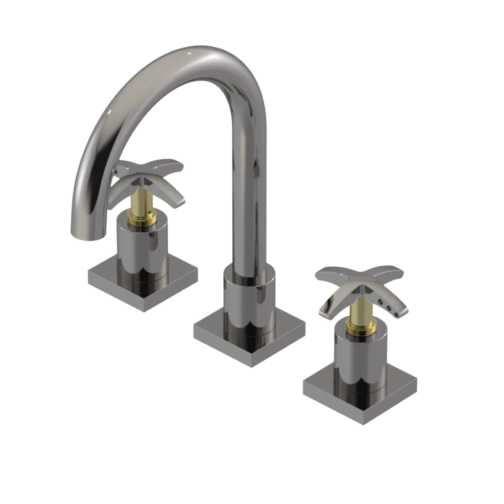 Rubinet Widespread Lav. Set. (less drain) Polished Nickel