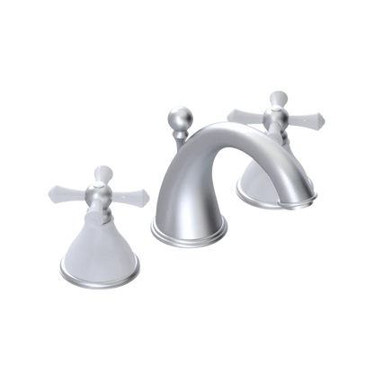 Rubinet Widespread Lav. Set. (less drain) Satin Chrome