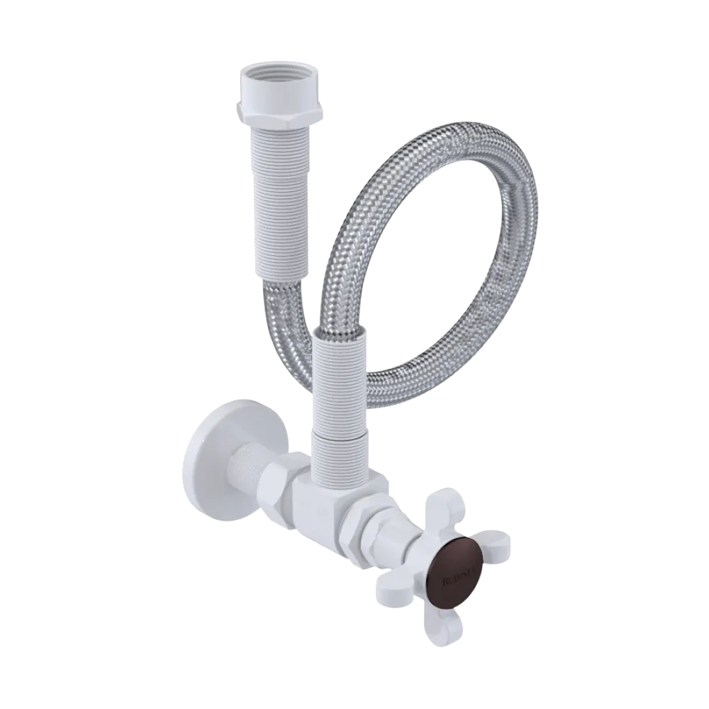 Rubinet Exposed Supply Kit (classic) x2 White