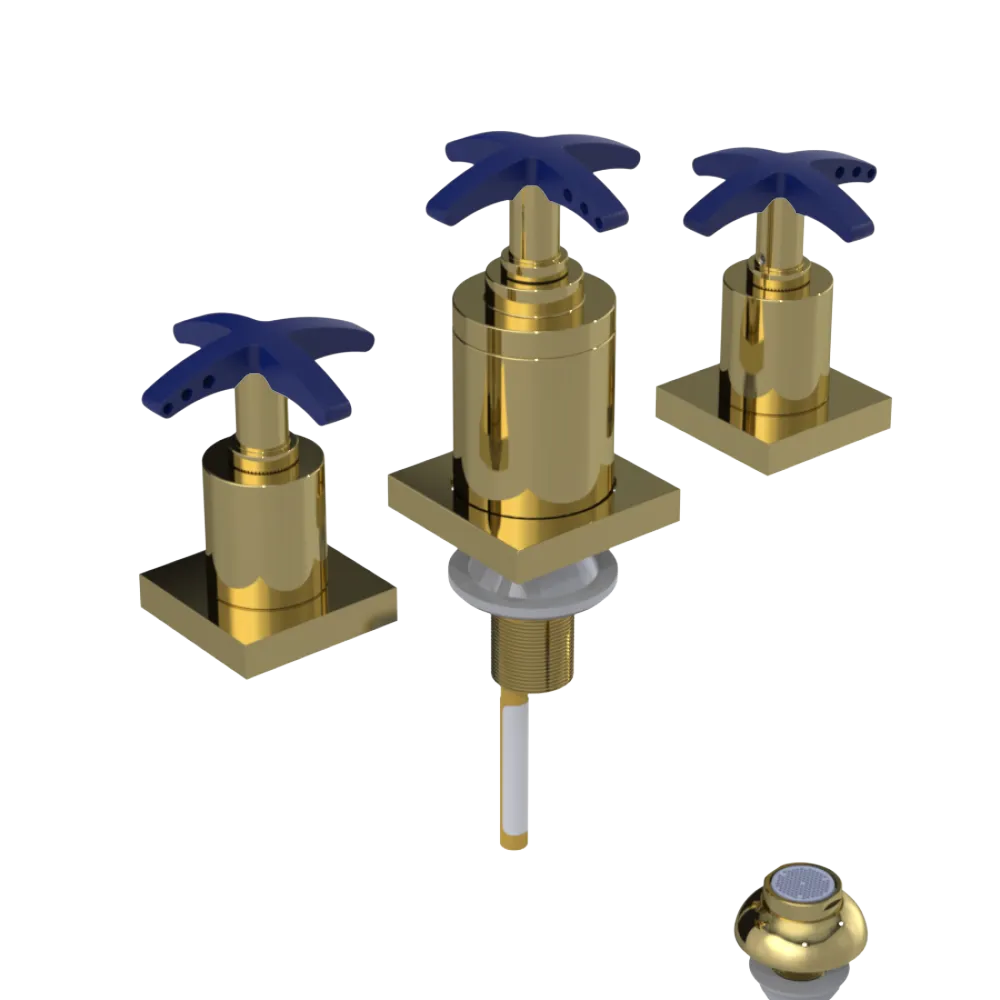 Rubinet Bidet Fitting with Spray, Diverter, and Vacuum Breaker (less drain) Natural Brass