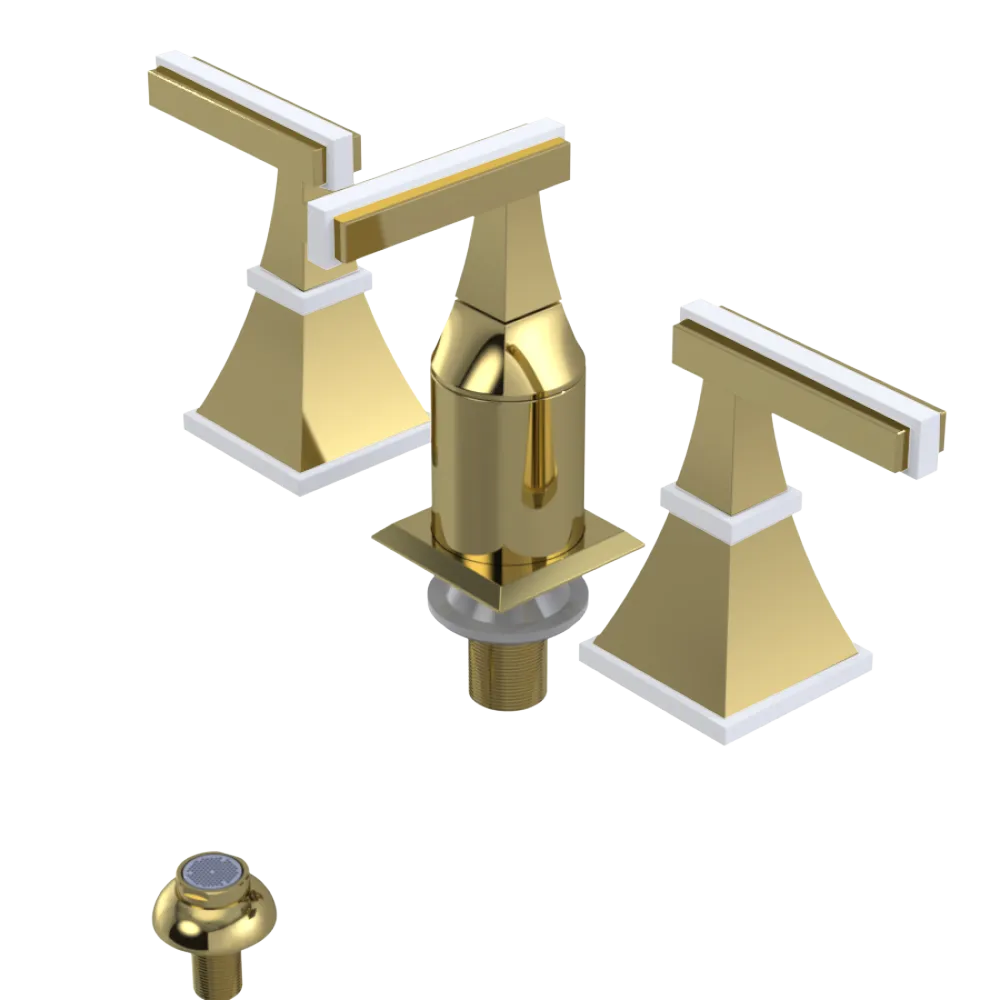 Rubinet Bidet Fitting with Spray, Diverter, and Vacum Breaker (Less Drain) Bright Brass