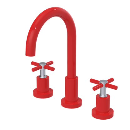 Rubinet Widespread Kitchen Set with LaSalle Spout Red
